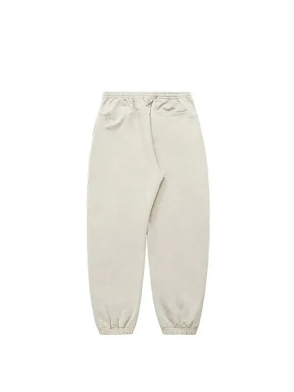 Cream Wide Leg Heavyweight Jogger Pants