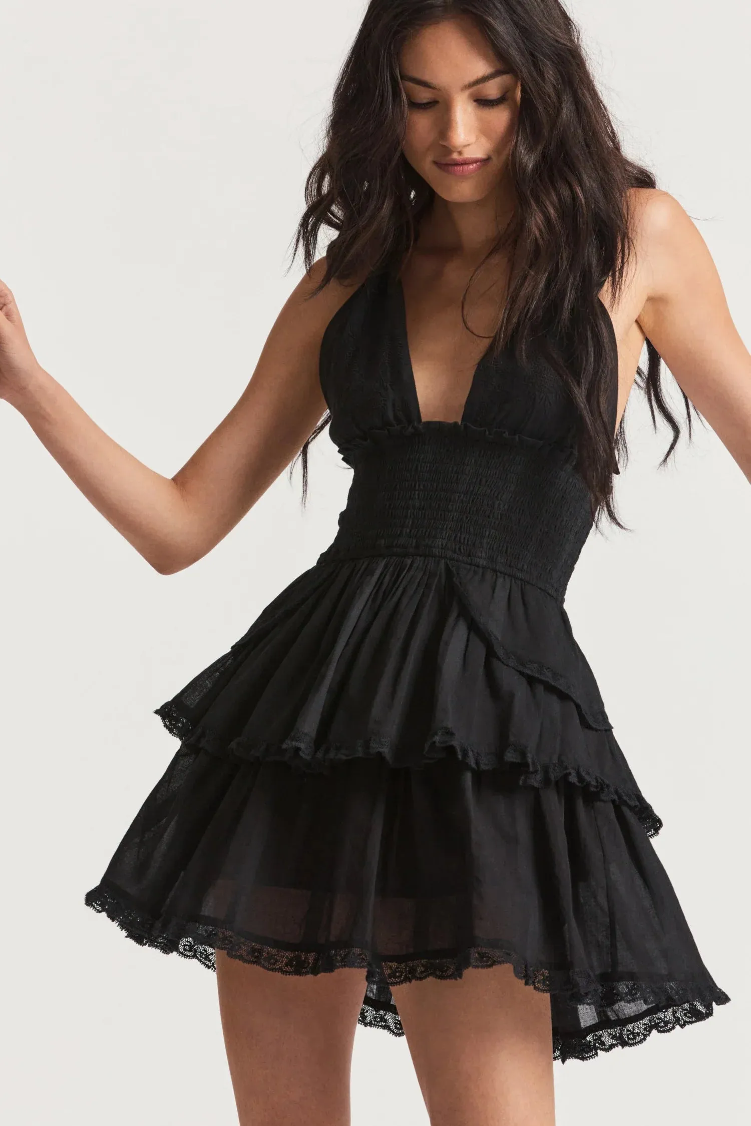 Deanna Halter Dress ~ Black