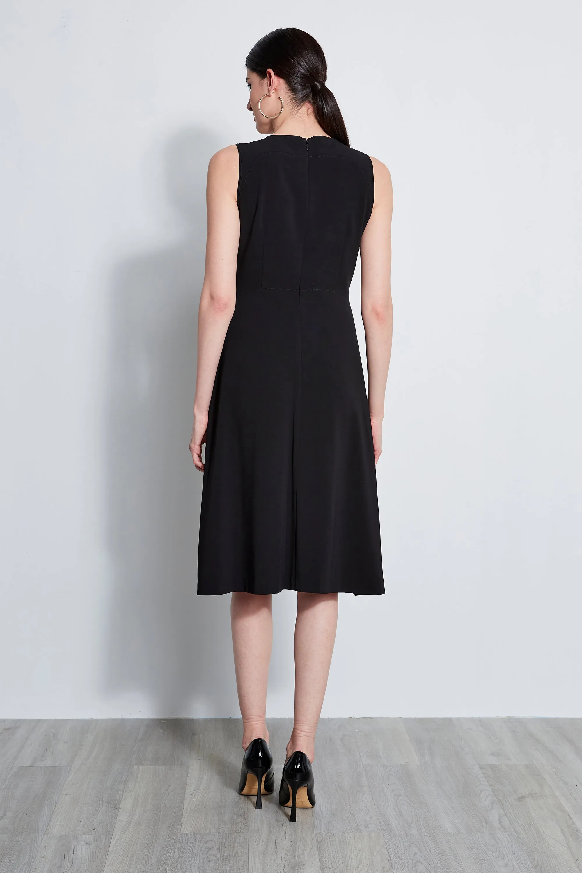 Lace Applique Midi Dress