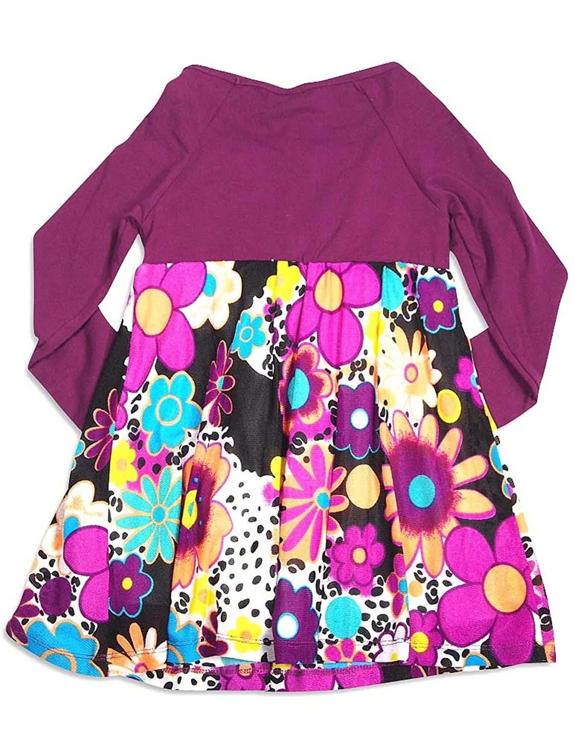 Me Me Me by Lipstik - Little Girls' Long Sleeve Dress, Plum
