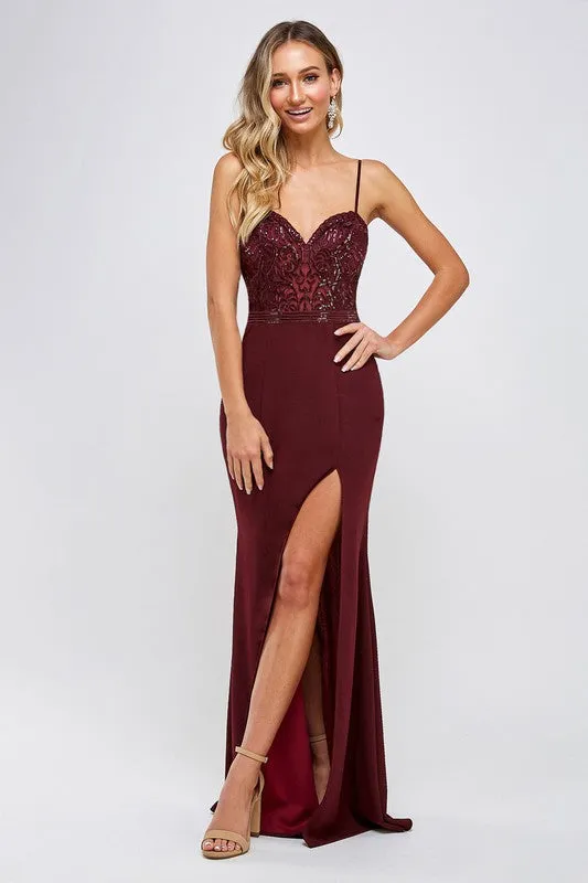 MF227 Prom Dress Dusty Rose, Emerald