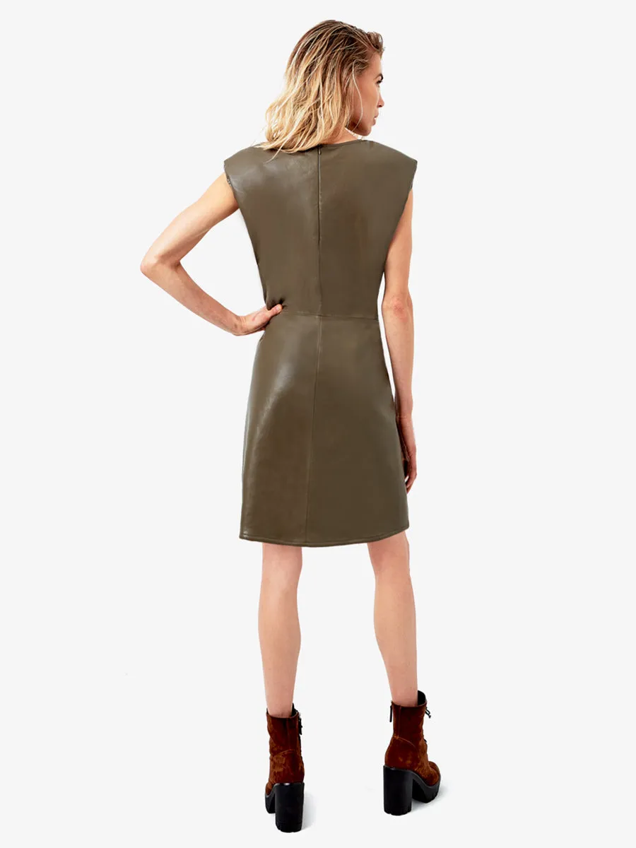 PORT ELIZABETH RECYCLED LEATHER DRESS