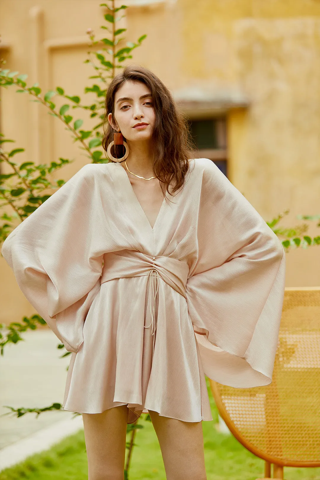 V-neck skirt | Champagne skirt | Vacation skirt