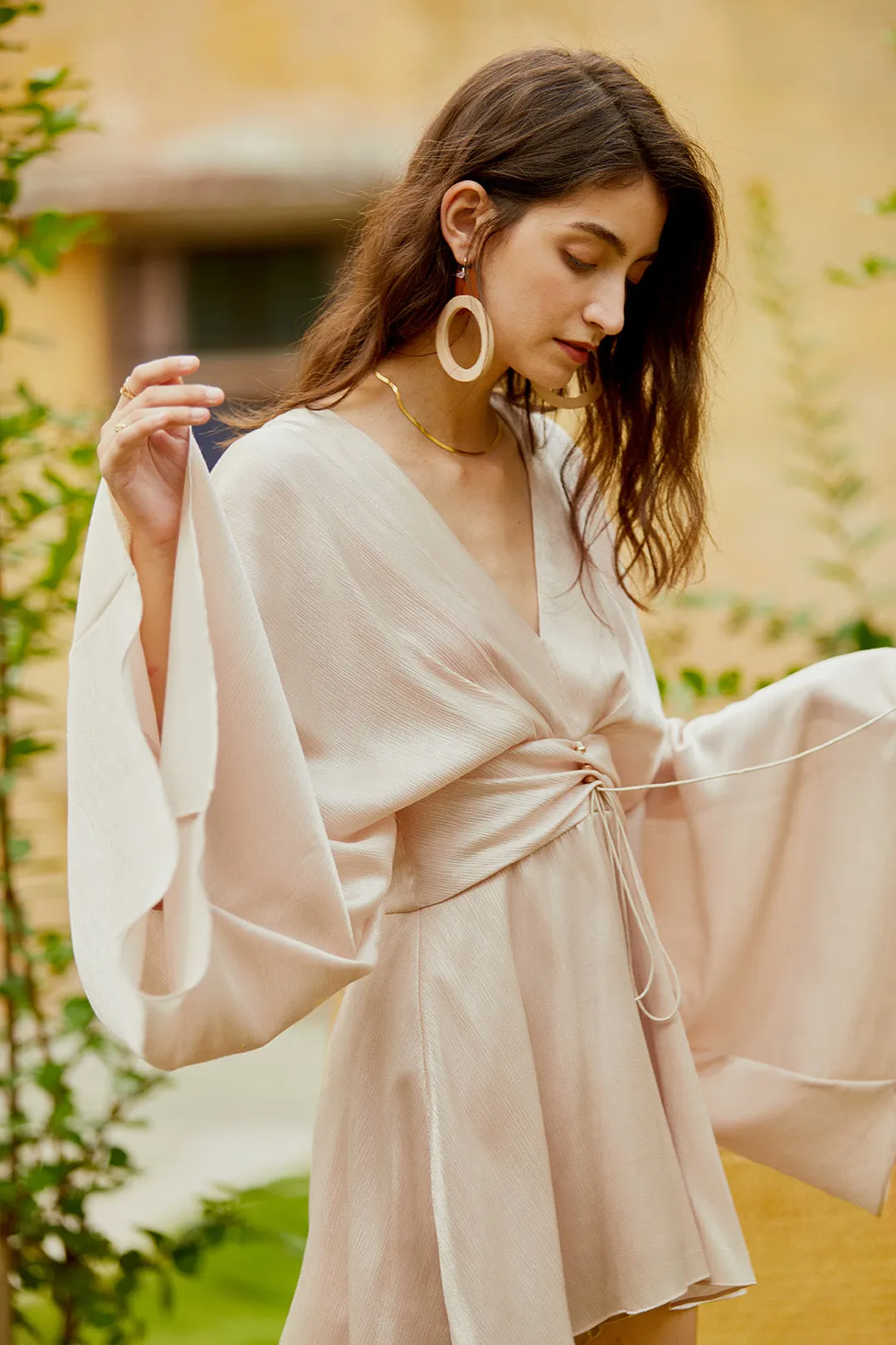 V-neck skirt | Champagne skirt | Vacation skirt