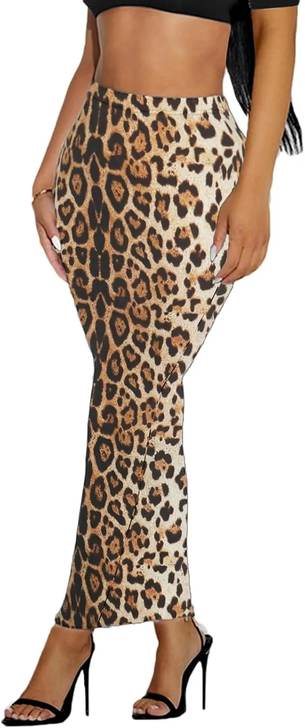 Women's Long Pencil Skirt - High Waisted Summer Fall Y2K Club Bodycon Tight Maxi Skirts