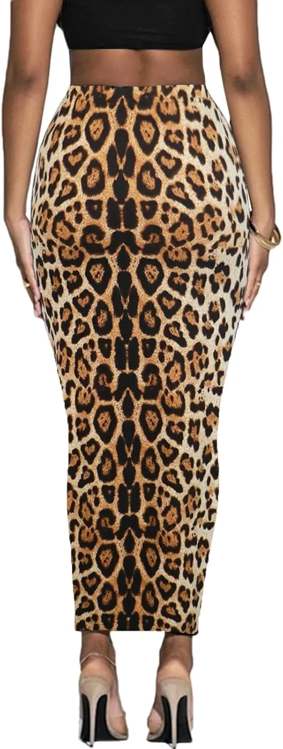 Women's Long Pencil Skirt - High Waisted Summer Fall Y2K Club Bodycon Tight Maxi Skirts